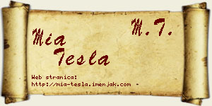 Mia Tesla vizit kartica